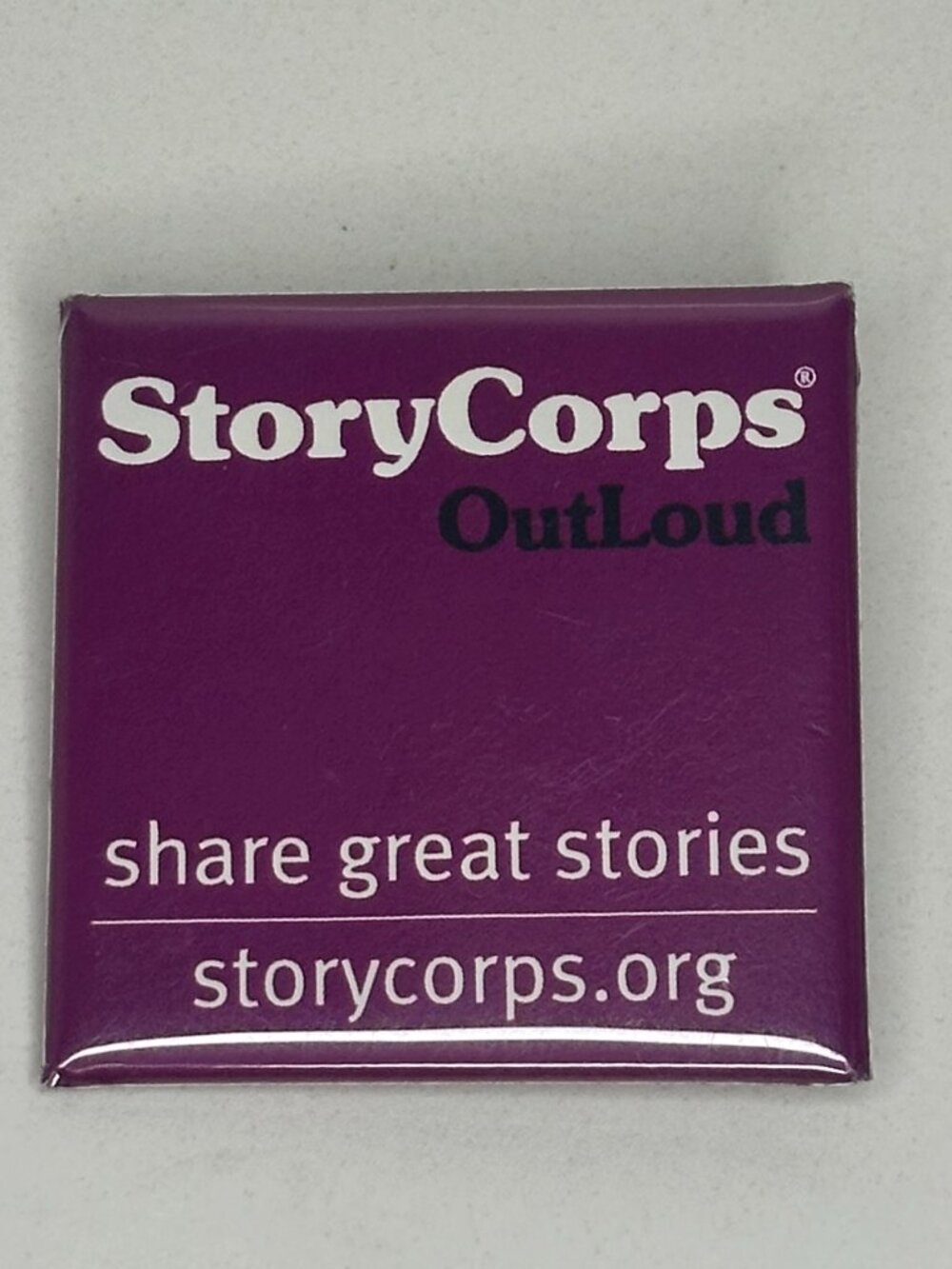 StoryCorps OutLoud Pin | 4 cm Square
